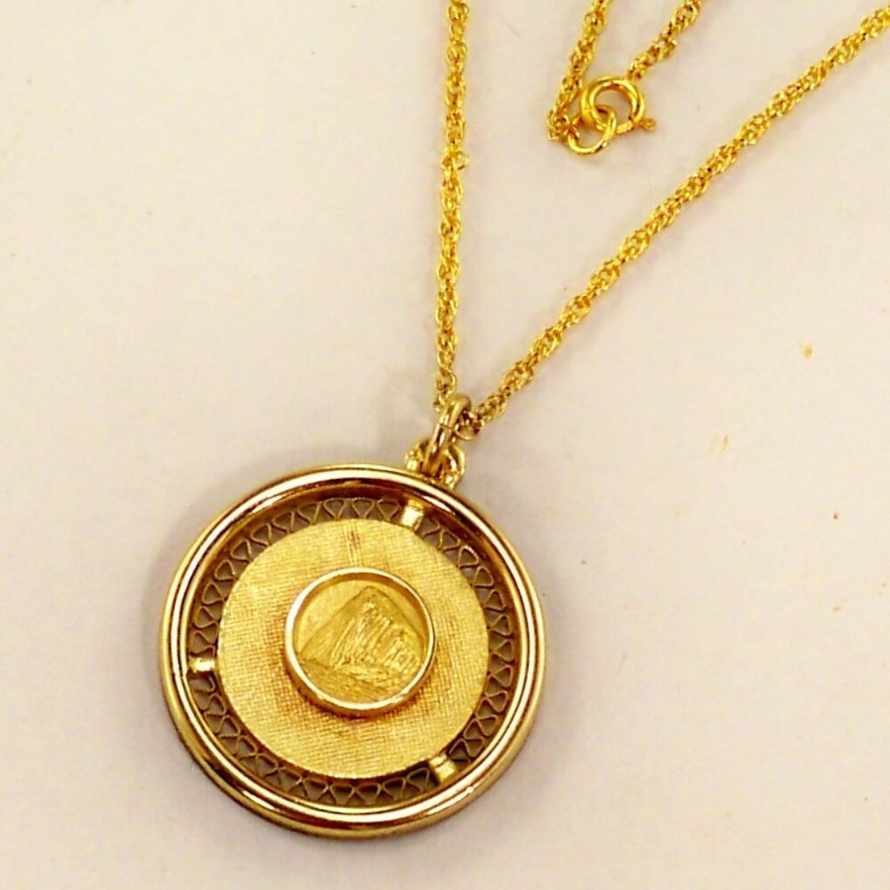 10K Gold Prudential Ins. Rock of Gibraltar Vintage Necklace